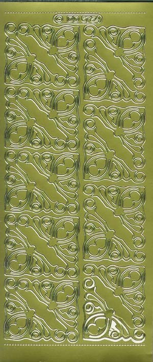 6754 - Hj�rner  - stickers- guld